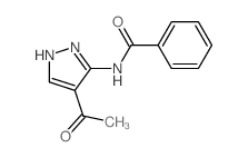 N-(4-acetyl-2H-pyrazol-3-yl)benzamide structure