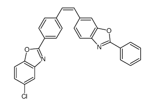 5-chloro-2-[4-[2-(2-phenyl-1,3-benzoxazol-6-yl)ethenyl]phenyl]-1,3-benzoxazole Structure
