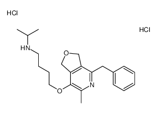 4-[[1,3-dihydro-6-methyl-4-benzylfuro[3,4-c]pyridin-7-yl]oxy]-N-(isopropyl)butylamine dihydrochloride structure