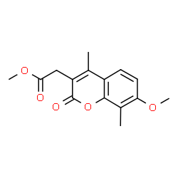 methyl 2-(7-methoxy-4,8-dimethyl-2-oxo-2H-chromen-3-yl)acetate Structure