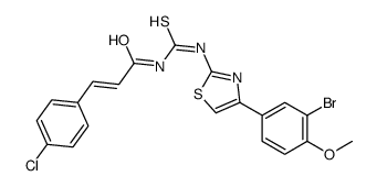 N-[[4-(3-bromo-4-methoxyphenyl)-1,3-thiazol-2-yl]carbamothioyl]-3-(4-chlorophenyl)prop-2-enamide Structure