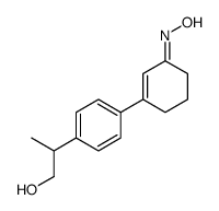 2-[4-[(3E)-3-hydroxyiminocyclohexen-1-yl]phenyl]propan-1-ol结构式