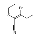 3-bromo-2-ethylsulfanyl-4-methylpent-2-enenitrile结构式
