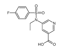 5-[ethyl-(4-fluorophenyl)sulfonylamino]pyridine-3-carboxylic acid Structure