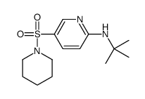 N-tert-butyl-5-piperidin-1-ylsulfonylpyridin-2-amine结构式