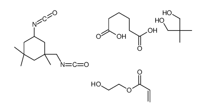 2,2-dimethylpropane-1,3-diol,hexanedioic acid,2-hydroxyethyl prop-2-enoate,5-isocyanato-1-(isocyanatomethyl)-1,3,3-trimethylcyclohexane结构式