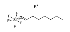 monopotassium mono((E)-pentafluoro(oct-1-en-1-yl)silicate(IV))结构式