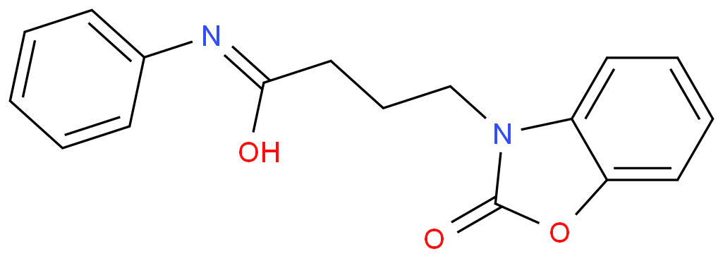 4-(2-oxo-1,3-benzoxazol-3-yl)-N-phenylbutanamide结构式