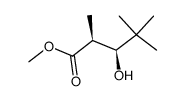 syn-methyl 3-hydroxy-2,4,4-trimethylpentanoate结构式