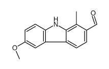 6-methoxy-1-methyl-9H-carbazole-2-carbaldehyde结构式