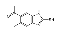 1-(6-methyl-2-sulfanylidene-1,3-dihydrobenzimidazol-5-yl)ethanone Structure