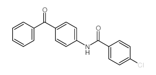 N-(4-benzoylphenyl)-4-chloro-benzamide结构式