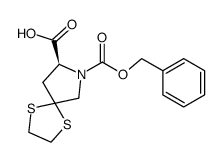 7-<(phenylmethoxy)carbonyl>-1,4-dithia-7-azaspiro<4.4>nonane-8(S)-carboxylic acid结构式