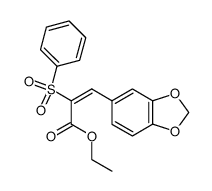 ethyl (3,4-dioxymethylene) α-phenylsulfonylcinnamate结构式
