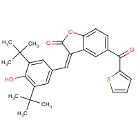 (3Z)-3-[(3,5-ditert-butyl-4-hydroxyphenyl)methylidene]-5-(thiophene-2-carbonyl)-1-benzofuran-2-one结构式