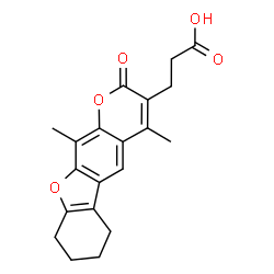 3-(4,11-Dimethyl-2-oxo-6,7,8,9-tetrahydro-2H-[1]-benzofuro[3,2-g]chromen-3-yl)propanoic acid Structure