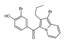 (3-bromo-4-hydroxyphenyl)-(1-bromo-2-propylindolizin-3-yl)methanone结构式
