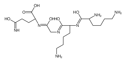 (2S)-5-amino-2-[[2-[[(2S)-6-amino-2-[[(2S)-2,6-diaminohexanoyl]amino]hexanoyl]amino]acetyl]amino]-5-oxopentanoic acid结构式