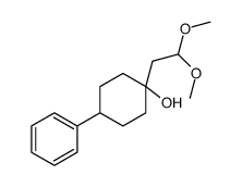 1-(2,2-dimethoxyethyl)-4-phenylcyclohexan-1-ol结构式