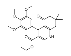 ethyl 2,7,7-trimethyl-5-oxo-4-(3,4,5-trimethoxyphenyl)-1,4,6,8-tetrahydroquinoline-3-carboxylate结构式