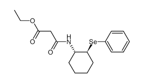 ethyl 3-oxo-3-(((1S,2S)-2-(phenylselanyl)cyclohexyl)amino)propanoate结构式