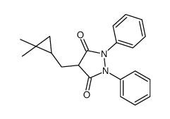 4-[(2,2-dimethylcyclopropyl)methyl]-1,2-diphenyl-pyrazolidine-3,5-dion e结构式