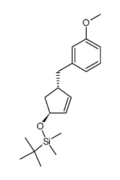 tert-butyl(((1S,4S)-4-(3-methoxybenzyl)cyclopent-2-en-1-yl)oxy)dimethylsilane结构式