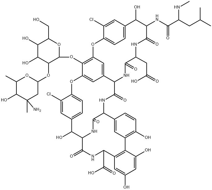 23-De(aMinocarbonyl)-23-carboxy VancoMycin Structure