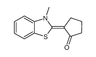 Cyclopentanone, 2-(3-methyl-2(3H)-benzothiazolylidene)- (9CI) Structure