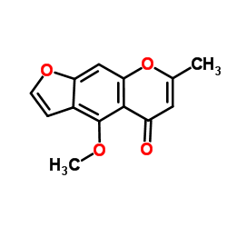 齿阿米素; 甲氧呋豆素结构式