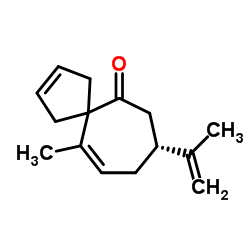Spiro[4.6]undeca-2,10-dien-6-one, 11-methyl-8-(1-methylethenyl)-, (8R)- (9CI)结构式