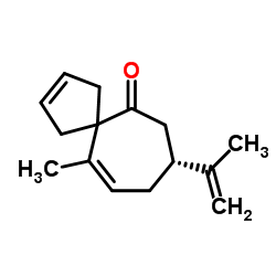 Spiro[4.6]undeca-2,10-dien-6-one, 11-methyl-8-(1-methylethenyl)-, (8R)- (9CI) structure