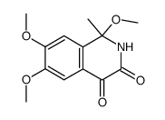 1,2,3,4-tetrahydro-1,6,7-trimethoxy-1-methylisoquinoline-3,4-dione结构式