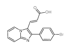 3-[2-(4-bromo-phenyl)-imidazo[1,2-a]pyridin-3-yl]-acrylic acid Structure