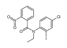 N-(4-chloro-2-iodophenyl)-N-ethyl-2-nitrobenzamide结构式