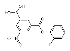 3-(2-fluorophenoxycarbonyl)-5-nitrophenylboronic acid Structure