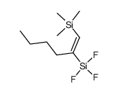 1-trimethylsilyl-2-trifluorosilyl-1(E)-hexene Structure