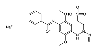 sodium 2-[3-[4-(benzoylamino)-2,5-dimethoxyphenyl]-1-methyltriazen-2-yl]ethanesulphonate结构式