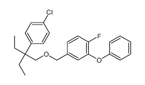 Benzene, 4-((2-(4-chlorophenyl)-2-ethylbutoxy)methyl)-1-fluoro-2-pheno xy-结构式