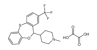 8-Trifluoromethyl-6-(1-methyl-4-piperidyl)-6H-dibenz(b,e)-1,4-oxathiep in hydrogen oxalate结构式