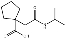 1-{[(propan-2-yl)carbamoyl]methyl}cyclopentane-1-carboxylic acid Structure