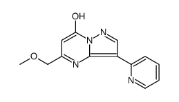 Pyrazolo[1,5-a]pyrimidin-7-ol, 5-(methoxymethyl)-3-(2-pyridinyl) Structure