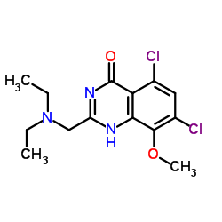 4(1H)-Quinazolinone,5,7-dichloro-2-[(diethylamino)methyl]-8-methoxy- (9CI) Structure