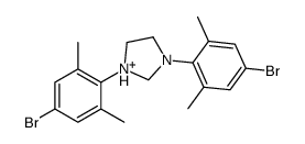 1,3-bis(4-bromo-2,6-dimethylphenyl)imidazolidin-1-ium Structure