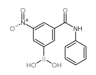 3-(苯基甲酰氨)-5-硝基苯基硼酸结构式