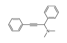 N,N-dimethyl-N-(1,3-diphenyl-2-propynyl)amine结构式