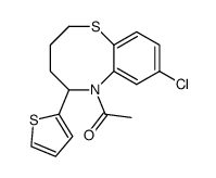 1-(8-Chloro-5-thiophen-2-yl-2,3,4,5-tetrahydro-benzo[b][1,4]thiazocin-6-yl)-ethanone结构式