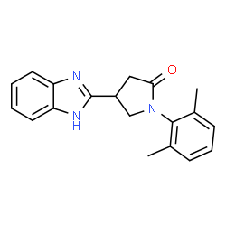 4-(1H-Benzimidazol-2-yl)-1-(2,6-dimethylphenyl)-2-pyrrolidinone Structure