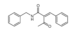 N-Benzyl-3-oxo-2-[1-phenyl-meth-(E)-ylidene]-butyramide结构式