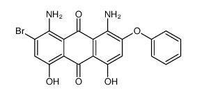 1,8-diamino-2-bromo-4,5-dihydroxy-7-phenoxyanthracene-9,10-dione结构式